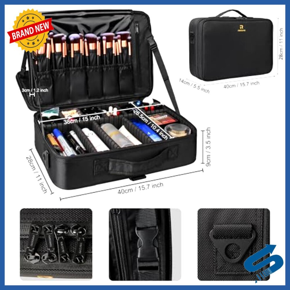 Professional Train Case Large Makeup Bag Travel C… - image 2